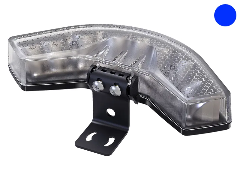 Axixtech Omni View LED Stroboskops, Zila gaisma, 9 LED, 180° redzamība, ECE R65, IPX7, 12-24V, 19W