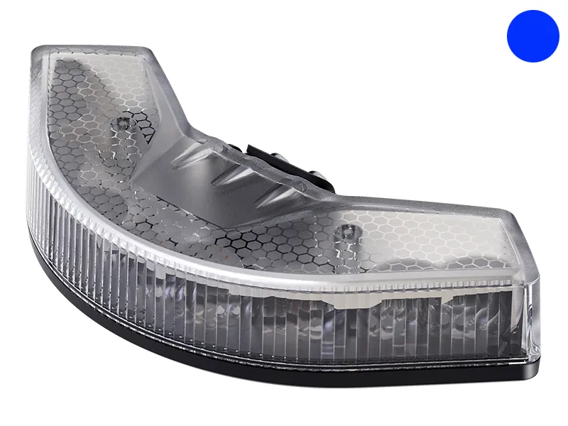 Axixtech Omni View LED Stroboskops, Zila gaisma, 9 LED, 180° redzamība, ECE R65, IPX7, 12-24V, 19W - Attēls 2