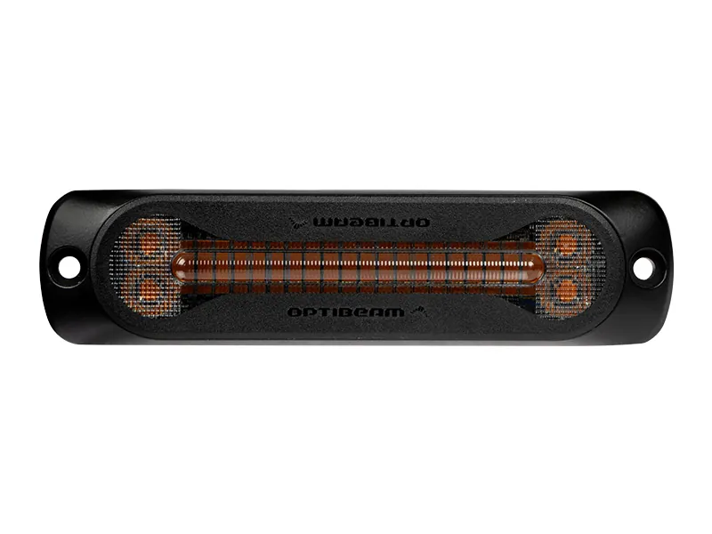 OPTIBEAM Dark Phantom SX6 Horizontālais LED Signāllukturis ar IP67/IP69K Aizsardzību, 12-24V, Dzeltens - Attēls 2
