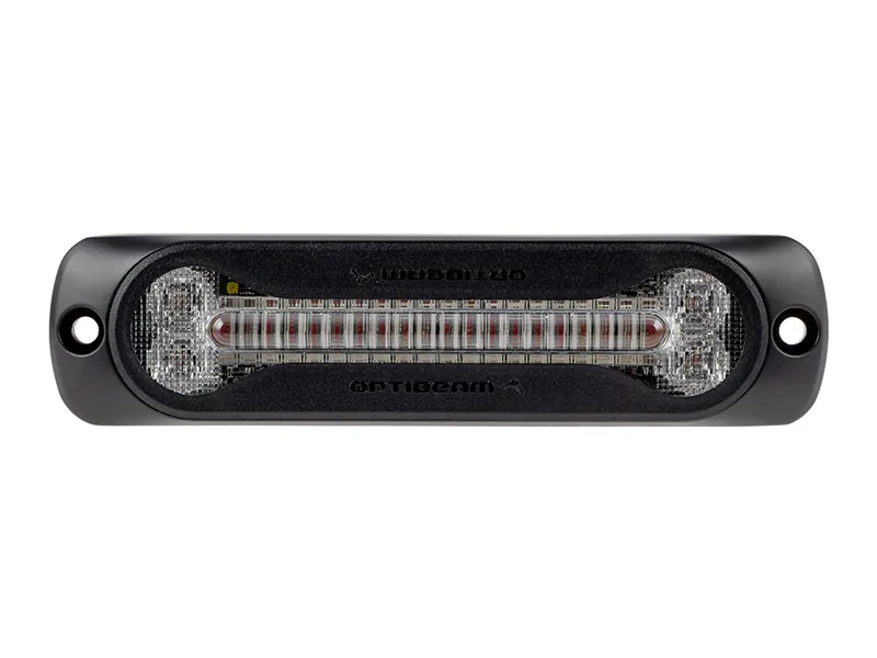 OPTIBEAM Dark Phantom SX6 Sarkans LED Horizontālais Signālgaismas Lukturis, IP67/IP69K, 12-24V, ECE R65 Sertifikāts - Attēls 2