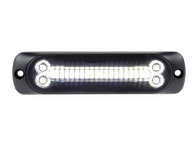 OPTIBEAM Dark Phantom SX6 LED Horizontālais Signāllukturis - IP67/IP69K, 12-24V, Alumīnija Korpuss