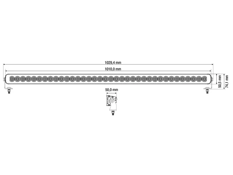 BULLBOY PROLINE REACTOR SINGLE 1010 LED Darba Lukturis - 30000lm, IP67/IP69K, 10-30V Profesionālais Panelis - Attēls 2