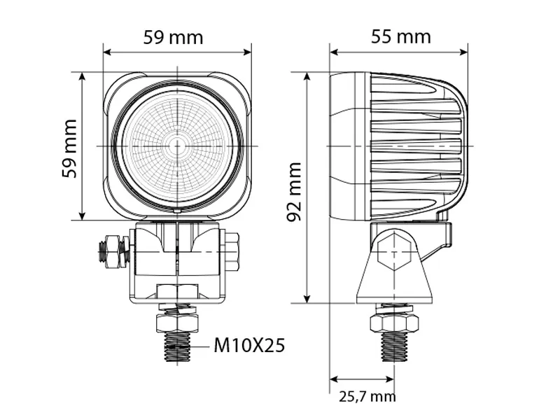 Bullboy Agriline 20W Darba LED Lukturis - 2500lm, IP68 Ūdensizturīgs, 9-32V Universāls - Attēls 5