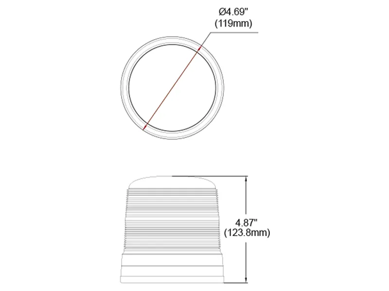 LED bākugunis ar divām krāsām ECE R65, 12/24V, IPX5, 30 LED - Attēls 2