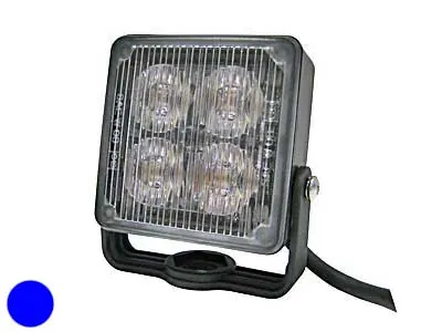 AXIXTECH LED Signāllukturis - Zilā Krāsā, 4x1W LED, 19 Mirgošanas Režīmi, 12-24V - Papildlukturi.lv