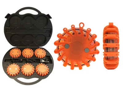 Uzlādējams LED Brīdinājuma Gaismu Komplekts ar 9 Mirgošanas Programmām 12/24V