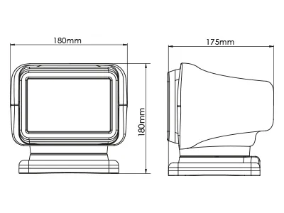 Bezvadu tālvadības LED meklēšanas lukturis 4000lm, 12/24V 50W ar 2.8m kabeli - Attēls 3