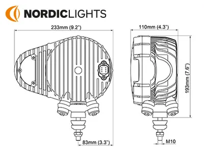 NORDIC Sculptor N6002 Dualbeam LED Priekšējais Lukturis - Kreisais, 9-32V, ECE R112 Sertificēts - Attēls 4
