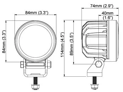 LED darba lukturi CANIS PRO 330 9-32V IP68, 4800Lm, 5000K - Attēls 2
