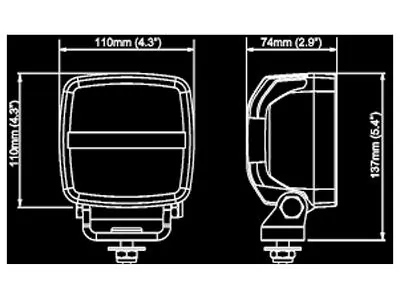 LED darba lukturi 12V profesionāls prožektors ar IP69 aizsardzību, 3200Lm - Attēls 3