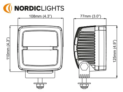 LED darba lukturi NORDIC SCORPIUS N42 9-32V IP68 1350Lm ADR - Attēls 3