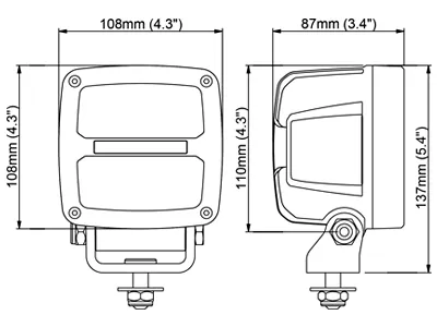 NORDIC LIGHTS Scorpius Pro 445 LED Darba Lukturis - 4400lm, 5000K, IP68, 12-24V, Alumīnija Korpuss - Attēls 2