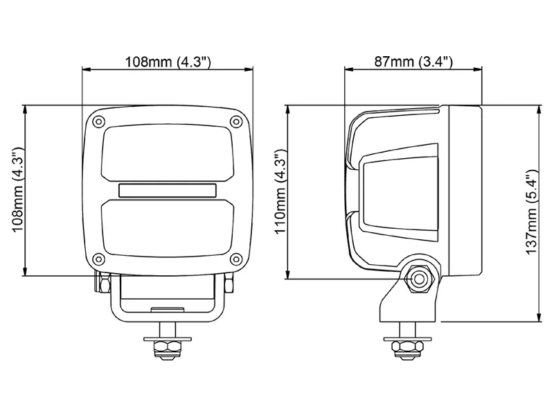 NORDIC LIGHTS SCORPIUS PRO 430 LED Darba Lukturis - 4800lm, IP68, 12-24V, Alumīnija Korpuss, 5000K - Attēls 2