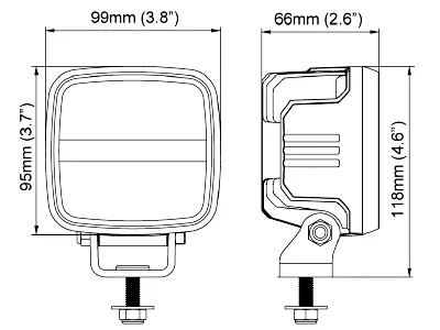 LED darba lukturi 12v Scorpius Go 420 Wide Flood IP68 2800Lm - Attēls 3