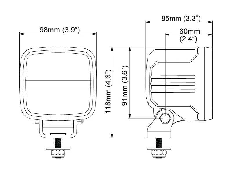 Nordic Lights Scorpius GO 430 LED Darba Lukturis - 4800lm, IP68/IP6K9K, 12-24V, Plašs Apgaismojums - Attēls 2