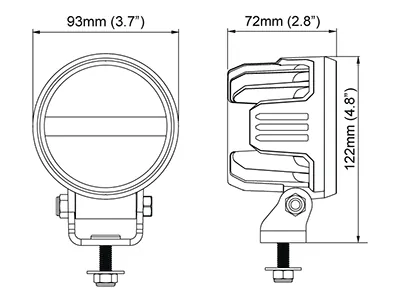 Darba lukturi LED Canis GO 410 Reverse 12-24V IP68 1500Lm - Attēls 3