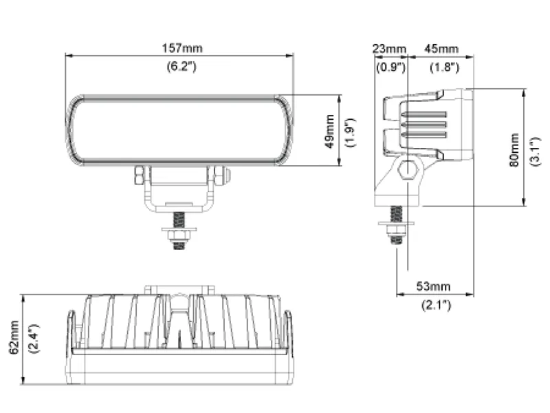 Nordic Lights Pictor GO 620 LED Darba Lukturis | IP68, 12-24V, 2000lm, 5000K - Attēls 3