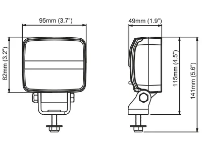 LED darba lukturi brīdinājuma gaisma N2201 9-68V IP68 EMC - Attēls 3