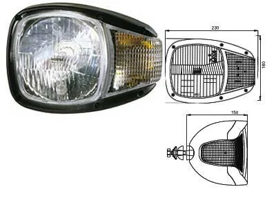 NORDIC Headlight H4/T10 ar pagrieziena indikatoru automašīnām, ref. 17.5