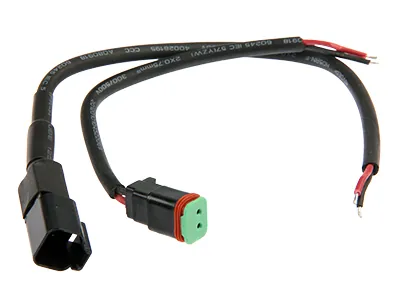 Deutsch 2-pin Connector Kit ar DT sērijas savienotājiem un 180mm kabeļiem - Papildlukturi.lv
