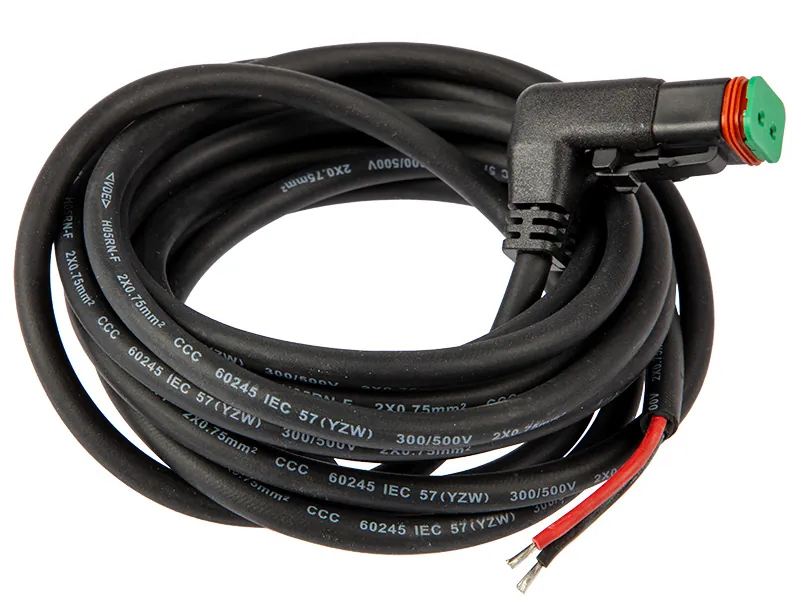 Deutsch Vadu Savienojumu komplekts 3m ar 90° leņķa vīriešu savienotājiem, 2-pin DT