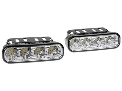 LED Dienas Gaitas Lukturi 4x1W RL E-approved 12-24V ar Automātisku Izslēgšanās Releju - Papildlukturi.lv