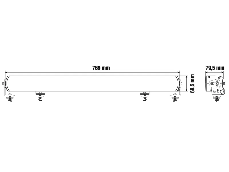 LED papildus tālās gaismas lukturi Super Captain Dual 800 - Attēls 11