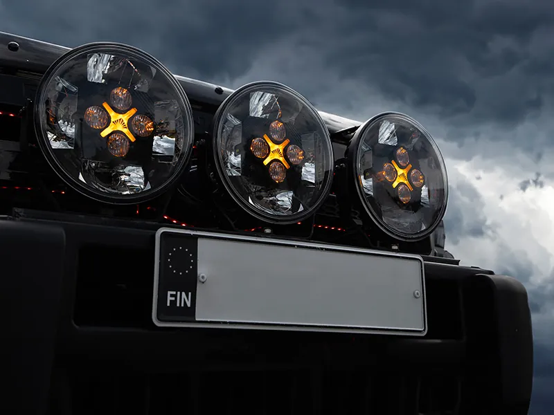 OPTIBEAM NIN9 LED Tālās Gaismas Papildlukturis 14000lm, 9-36V, Divkrāsu Stāvgaisma, R10/R148/R149 Sertificēts - Attēls 9