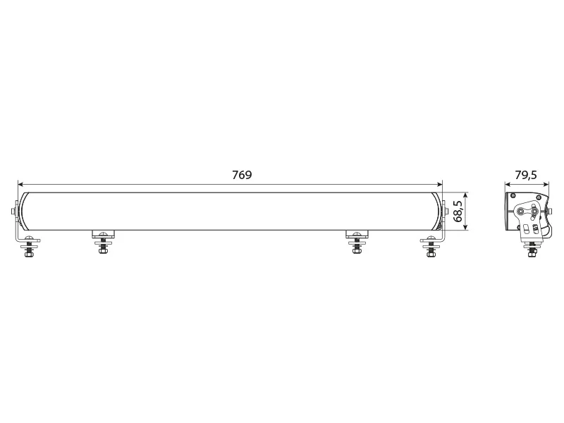 LED lukturi auto tālās gaismas OPTIBEAM Super Captain Dual 800 Special - Attēls 9