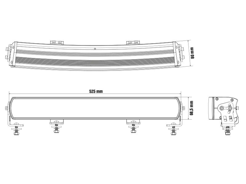 LED papildlukturis Super Captain Dual 600 Curved 21000lm - Attēls 8