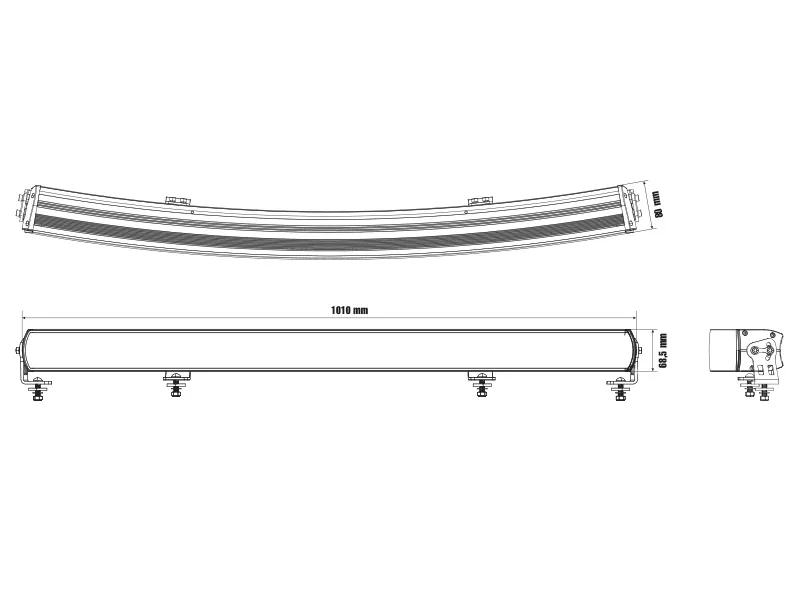 LED papildus lukturi Super Captain Dual 1000 Curved 42000lm - Attēls 8