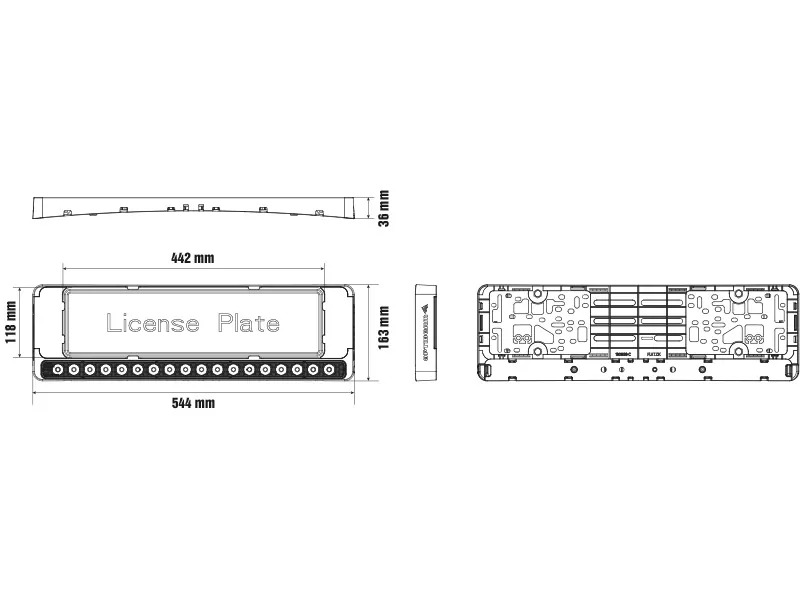 LED numura zīmes rāmītis ar iestrādātu LED bāru ar 7500lm un ECE R149 sertifikātu - Attēls 8