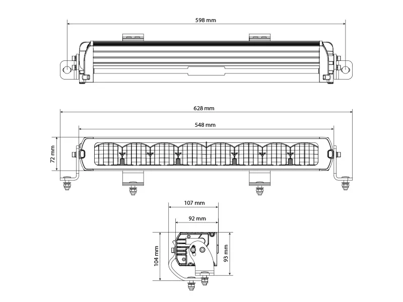 LED Tālās Gaismas Lukturi Genesis II 600 Spot 6000lm - Attēls 2