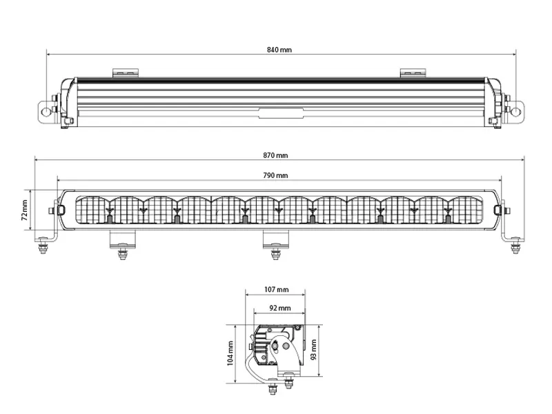 LED papildlukturis Genesis II 800 Spot beam 10100lm - Attēls 3