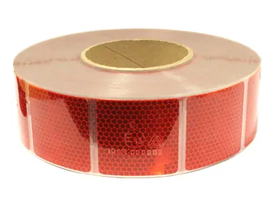 Sarkana atstarojoša lente UN/ECE-104, C klase, 50m garums, platums 50.8mm