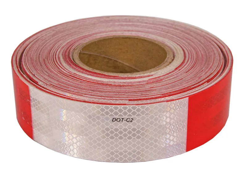 Truck Vision DOT C2 Atstarojošā Lente - Sarkana un Balta, 45,7m