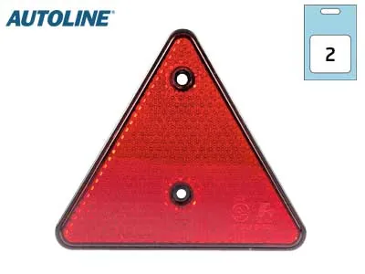 AUTOLINE Sarkani Trīsstūrveida Atstarotāji - Droši Ceļu Brīdinājuma Elementi 152x138mm