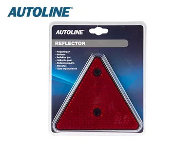 AUTOLINE Sarkani Trīsstūrveida Atstarotāji - Droši Ceļu Brīdinājuma Elementi 152x138mm - Attēls 2