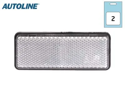 AUTOLINE Atstarotāju pāris 96x38mm - Caurspīdīgi Līmējami Auto Atstarotāji (2 gab.)