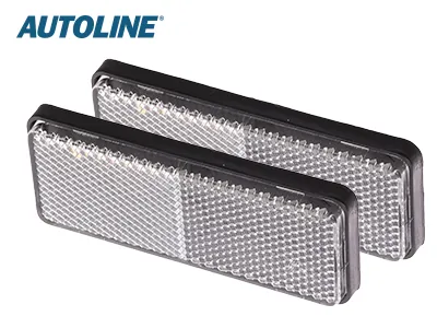 AUTOLINE Atstarotāju pāris 96x38mm - Caurspīdīgi Līmējami Auto Atstarotāji (2 gab.) - Attēls 3