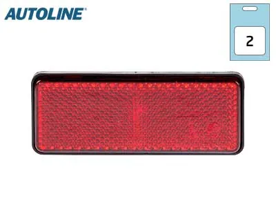 AUTOLINE Sarkanu Atstarotāju Pāris 96x38mm - Pašlīmējošs Auto Drošības Elements