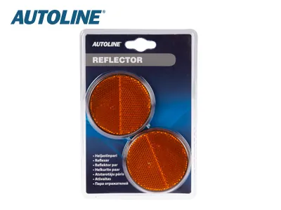 AUTOLINE Dzelteni Atstarotāji Ø 70mm - Līmējami Atstarotāji, Komplektā 2 gab. - Attēls 2