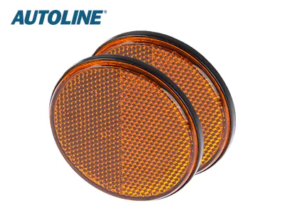 AUTOLINE Dzelteni Atstarotāji Ø 70mm - Līmējami Atstarotāji, Komplektā 2 gab. - Attēls 3