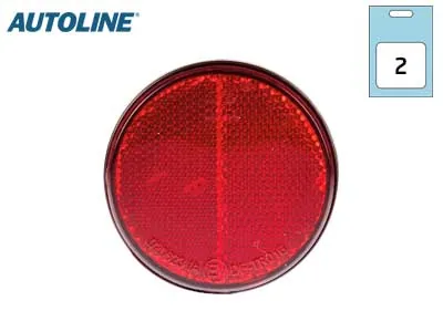 AUTOLINE Reflektoru pāris 70mm, sarkani, pašlīmējoši (2 gab.)