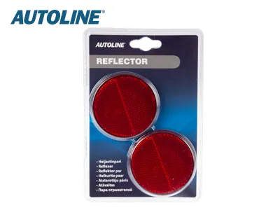 AUTOLINE Reflektoru pāris 70mm, sarkani, pašlīmējoši (2 gab.) - Attēls 2