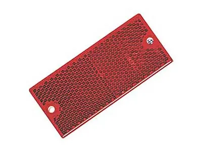 Sarkans, Līmējams Auto Atstarotājs 42x96mm - Drošībai un Redzamībai uz Ceļa