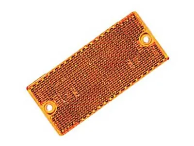 Dzeltens līmējams atstarotājs 42x96mm - Auto drošībai