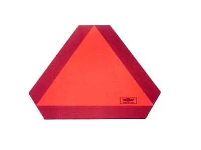 AUTOLINE Slow Vehicle Triangle ECE69 ar pašlīmējošu stiprinājumu - lēngaitas transportlīdzekļu atstarotājs