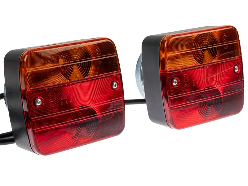 AUTOLINE Aizmugurējais Piekabes Halogēnu Luktura Komplekts ar Magnētisko Stiprināšanu un 7.5m Kabeli, 12V - Attēls 2