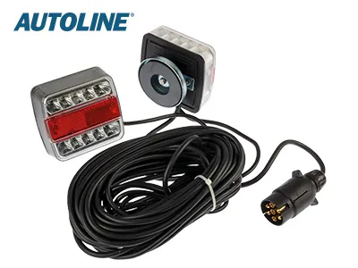 AUTOLINE LED-Tail light kit - Treileru aizmugures lukturi ar 12m vadu komplektu un magnētisko stiprinājumu, 12V